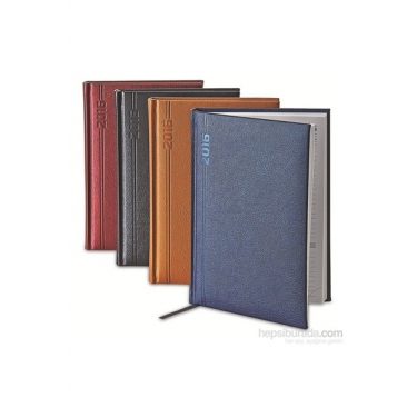 Bayındır 2016 Günlük Çizgili Ajanda 14X20 Cm 336 Yaprak Lacivert Suni Deri Kapak