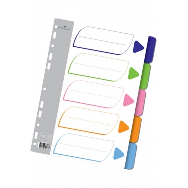 Faber Seperatör Plastik 2005 1-5 Bölmeli Renkli