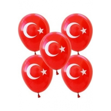 Türk Bayrak Baskılı Balon 100 Lü