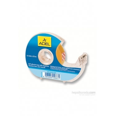 Adel İnce Şeffaf Bant 12mmx33m Bant Kesicili (4340123310) tekli
