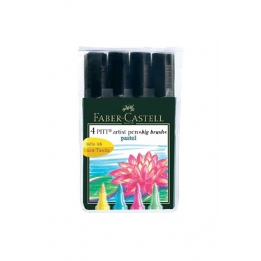 Faber-Castell 167120 Pitt Çizim Kalemi 4'Lü Big Brush Pastel