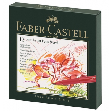 Faber Pitt Çizim Kalemi Firça Uç Studio Box, 12 Renk 5188167146