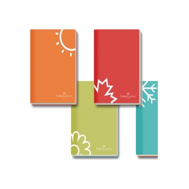 Faber-Castell Not Defteri Karton Kapak A5 Dik Seasonss 4Lü Set 5075000083000