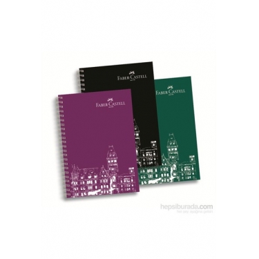 Faber-Castell PP Kapak Koyu Renkler Çizgili Defter 120 Yaprak (5075400124)