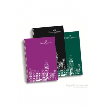 Faber-Castell PP Kapak Koyu Renkler Kareli Defter 120 Yaprak (5075400123)