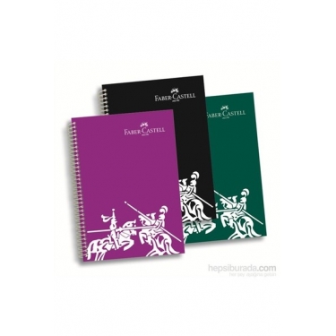 Faber-Castell PP Kapak Koyu Renkler Kareli Defter 140 Yaprak (5075400133)