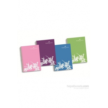 Faber-Castell PP Kapak 4 Blm Renkli Kenar Kare Defter 200 Yaprak (5075400180)