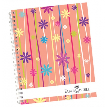 Faber-Castell Sert Kapak Sep.3+1  Çiçekler Defter 80Gr, 160 Yaprak  - 5075400408