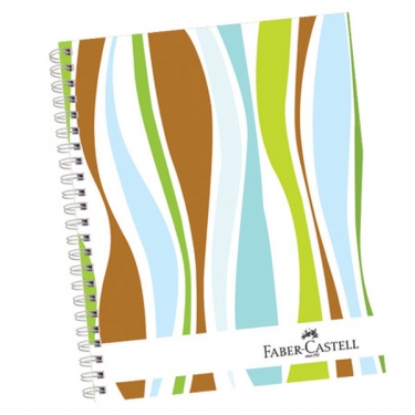 Faber-Castell Sert Kapak Sep.3+1  Dalgalar Defter 80Gr, 120 Yaprak  - 5075400307