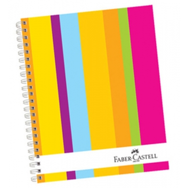 Faber-Castell Sert Kapak Sep.3+1 Renkli Çizgiler Defter, 120 Yaprak - 5075400303