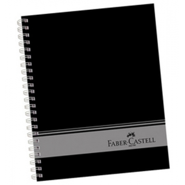 Faber-Castell Sert Kapaklı Seperatörlü 3+1 Bölümlü Siyah Defter 120 Yaprak