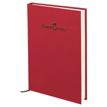 Faber-Castell Natural Seri A5 Ciltli Kareli Defter Vişne 140 Yaprak