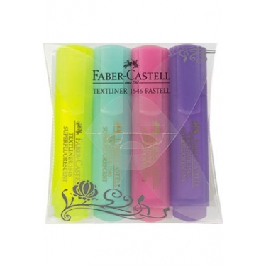 Faber-Castell Şeffaf Gövde Pastel Renkler 1546 4'lü Poşet