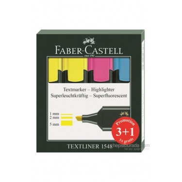 Faber-Castell Textliner Fosforlu Kalem 3+1