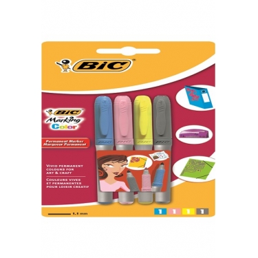 Bic Permanent Kalem Marking Color 4 Lü Bls 8695961