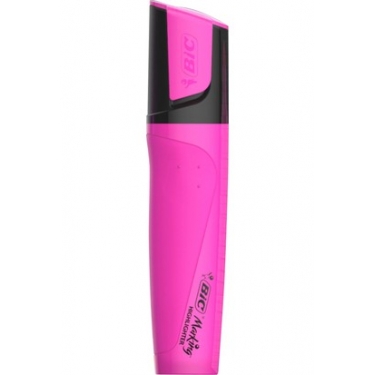 Bic Marking Highlighter Flat Fosforlu Kalem Pembe 12'Li Kutu