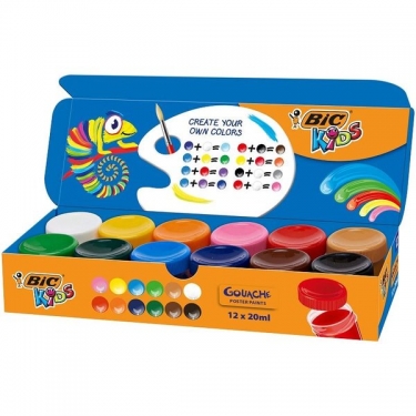 Bic-Guaj Boya 12 Renk X 20 Ml 947715