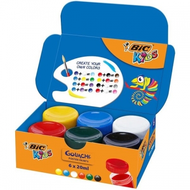 Bic-Guaj Boya 6 Renk X 20 Ml 947714