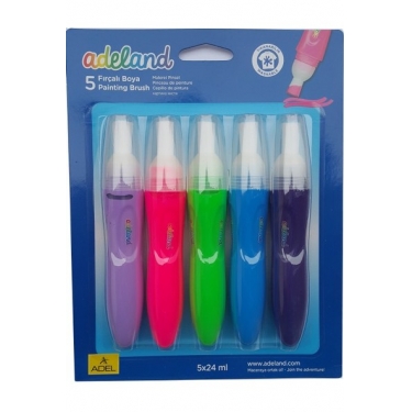 Adelland 5 Renk Fırçalı Boya Kalemi