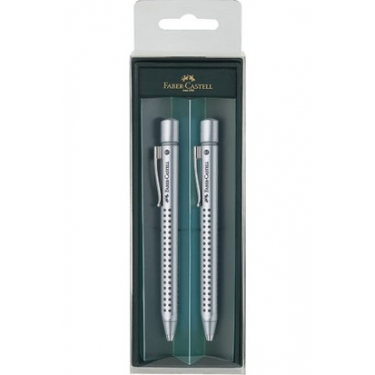 Faber-Castell Grip 2011 Versatil+Tükenmez Hediye Seti Gümüş