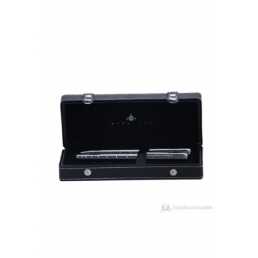 Steelpen Star Parlak Krom Dolma Kalem + Tükenmez 991