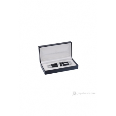 Steelpen Siyah Lake Krom Dolma Kalem + Tükenmez 171