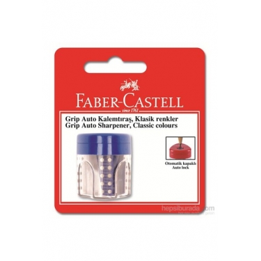 Faber-Castell Grip Auto Kalemtraş Tekli Klasik Renkler - 3 Renk (5600183498)
