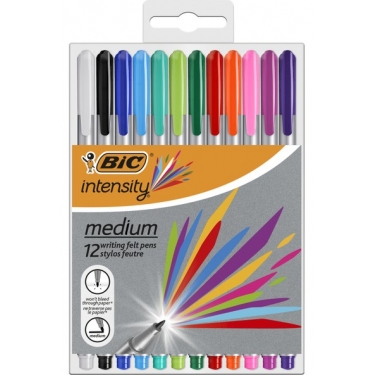 Bic Intensity Medium Keçeli Boya Kalemi Karışık Renk 12'Li Kutu