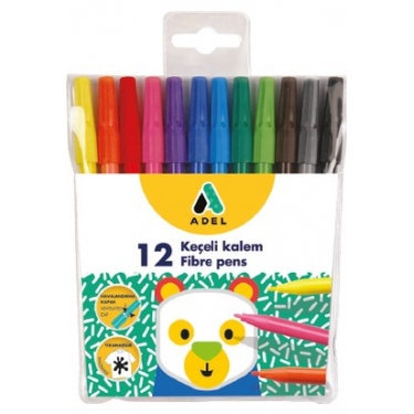 Adel Keçeli Kalem 12 Renk