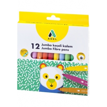 Adel Jumbo Keçeli Kalem 12 Renk