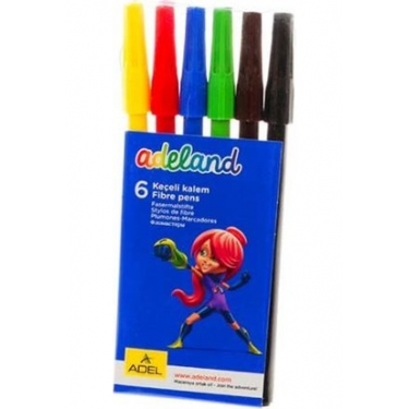 Adeland 6 Renk Keçeli Kalem 12 Li