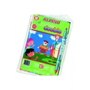 Alpıno 10 Renk Çift Yönlü Keçeli Kalem Ar-13