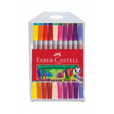 Faber-Castell Çift Taraflı Keçeli Kalem 20 Renk