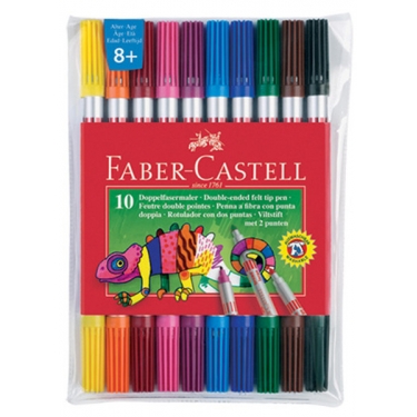 Faber-Castell Çift Uçlu Keçeli Kalem,10 Renk  - 5068151110