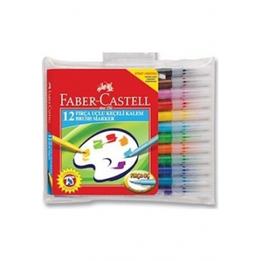 Faber-Castell Keçeli Kalem Fırça Uçlu 12 Renk