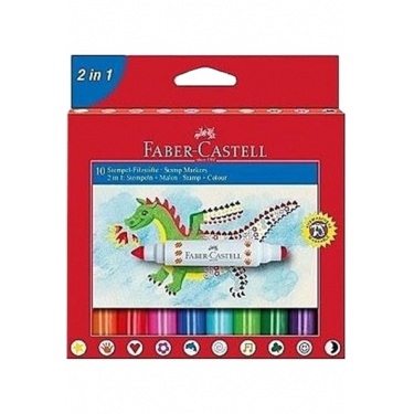 Faber Keçeli Kalem Jumbo Çift Taraflı 10 Renk