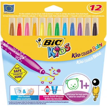 Bic Kid Couleur Baby Keçeli Boya Kalemi 12'Li Kutu - 902080