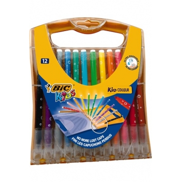 Bic Kid Couleur Keçeli Boya Kalemi 12'li Yelpaze Kutu