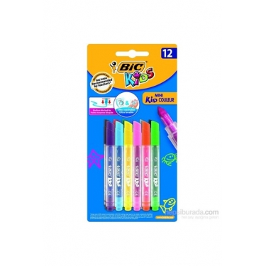 Bic Mini Kid Couleur Keçeli Boya Kalemi 12'li Blister