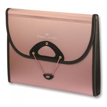 Faber Castell Körüklü Evrak Dosyası 13 Bölmeli Pembe A13