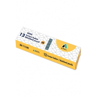 Adel Basic Yuvarlak Dipli Kurşun Kalem Hb 2061112000 12 Li (1 Paket 12 Adet)