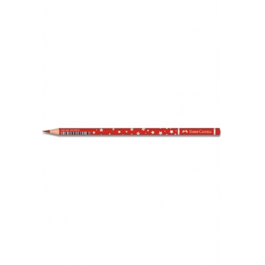 Faber-Castell Başlık Kalemi Yıldız Desenli Kırmızı 1131450001 12 Li (1 Paket 12 Adet)