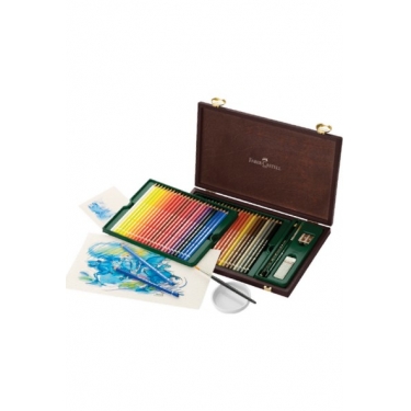 Albrecht Dürer Aquarell Boya Kalemi Ahşap Kutu 48 Renk