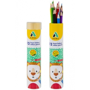 Adel Metal Tüp Boya Kalemi 12 Renk Tam Boy