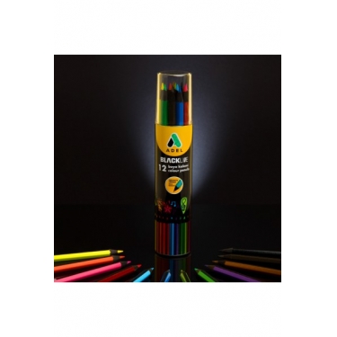 Adel Blackline Metal Tüp Boya Kalemi 12 Renk Tam Boy