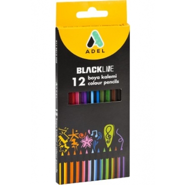Adel Blackline Boya Kalemi 12 Renk Tam Boy