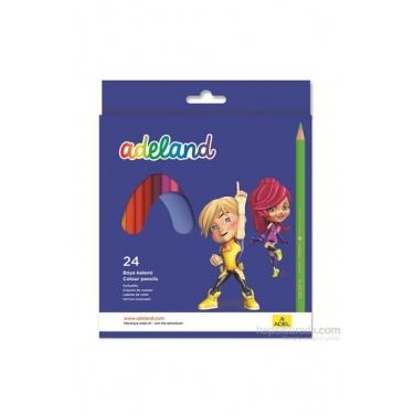 Adeland Karton Kutu Boya Kalemi 24 Renk Tam Boy