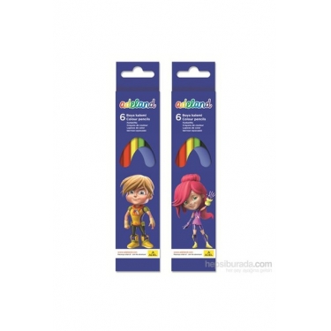 Adeland Karton Kutu Boya Kalemi 6 Renk Tam Boy