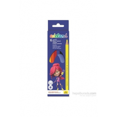 Adeland Jumbo Karton Kutu Boya Kalemi 6 Renk T.Boy (5,4mm)
