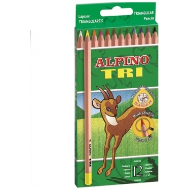 Alpino Tri Üçgen Kuru Boya Kalemi 12 Li Al-128